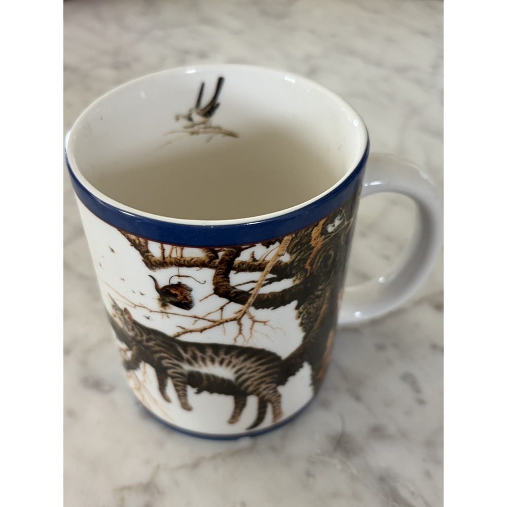 Amcal Art-Too Pooped To Participate Wysocki Bengal Kitty Cat Coffee Mug Cup Pet